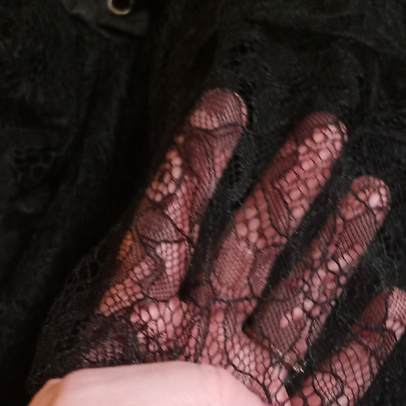 Elegant Black Lace Corset Dress Trickz And Treatz Medium Brand New - Picture 3 of 5